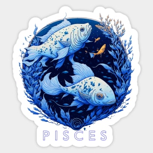 Zodiac sign Pisces T-shirt Sticker